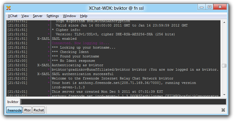 xchat azure sasl